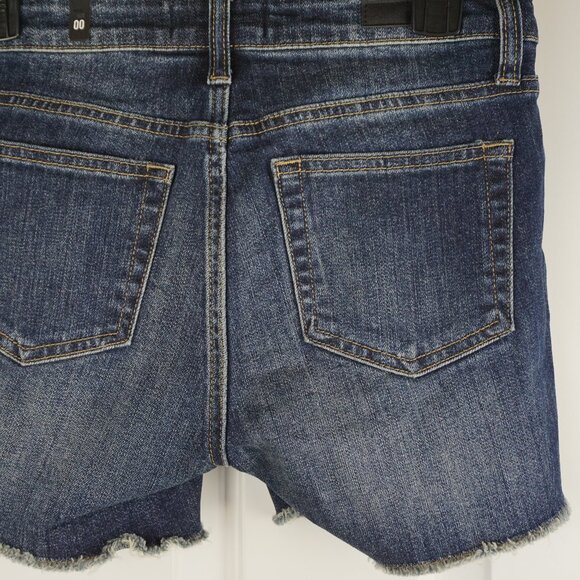 New Kut From The Kloth Gidget Fray Mid Rise Denim Short in Stimulating size 00 - Picture 8 of 12